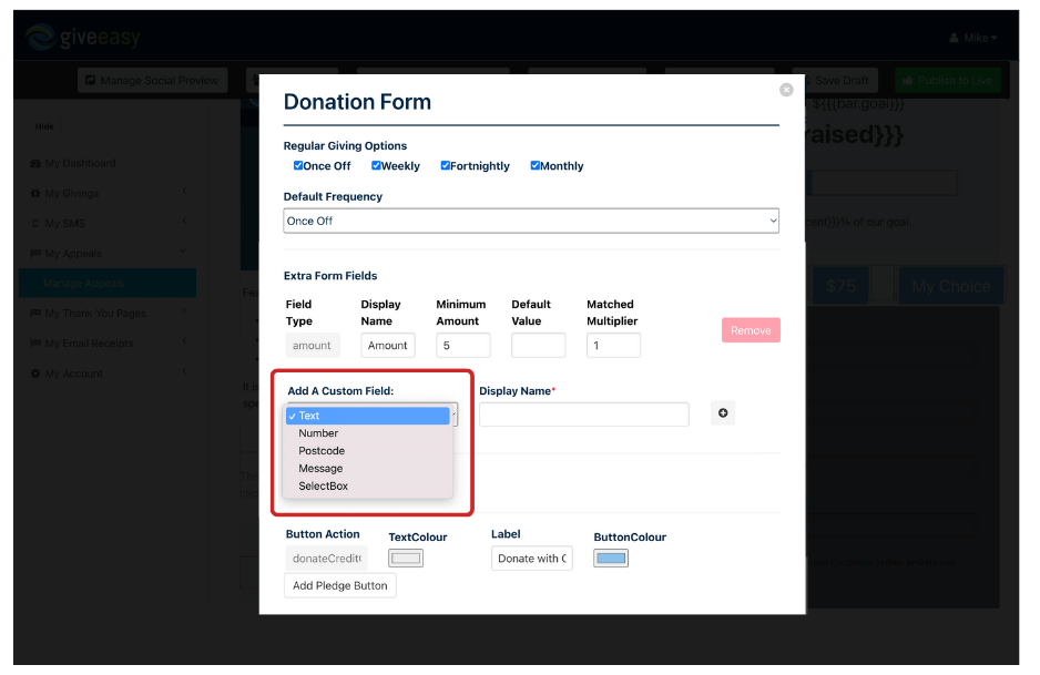Add a custom form field Add a custom form field